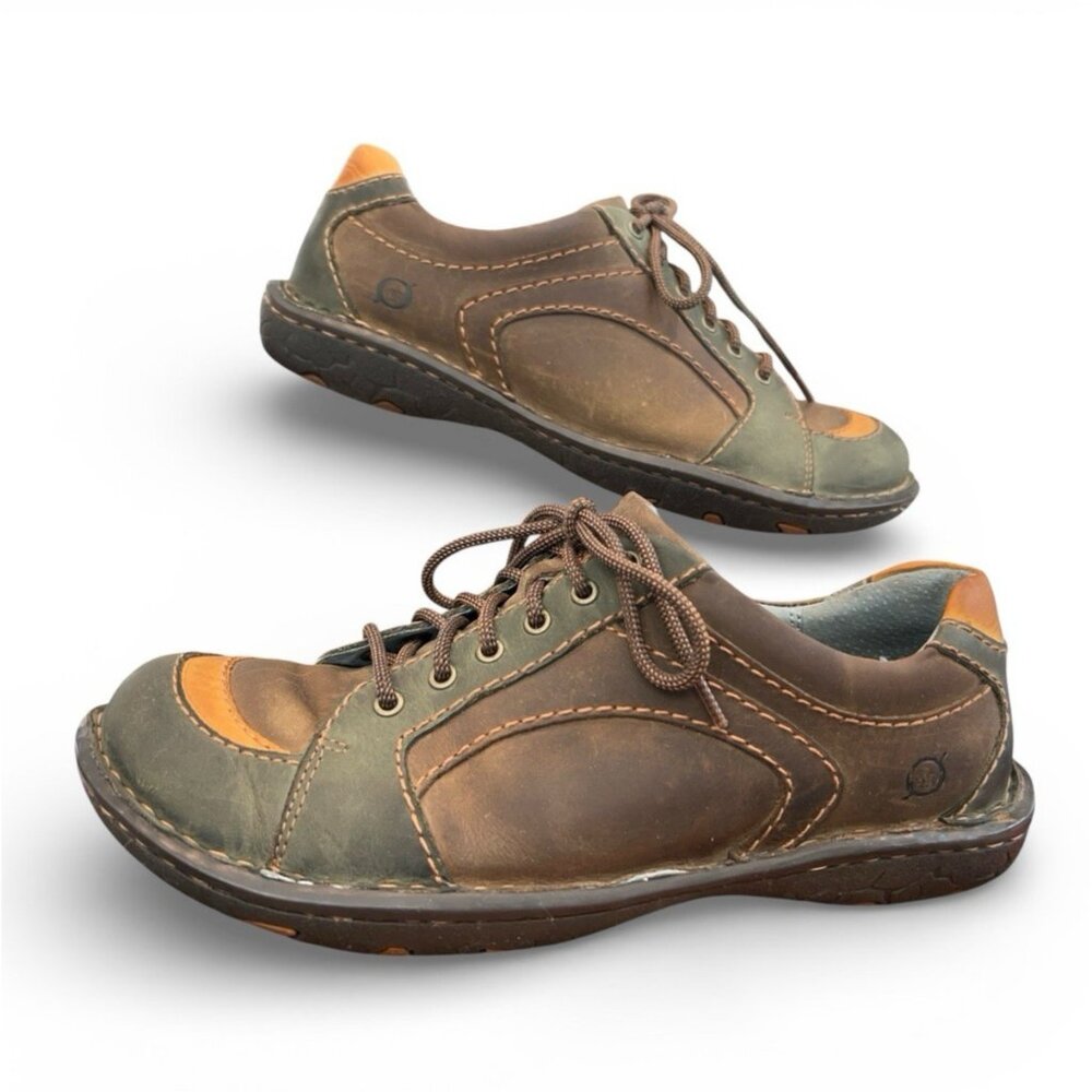 Born Multicolor Handcrafted Nubuck Leather Oxford Shoe Womens 8.5 W81376 Comfort